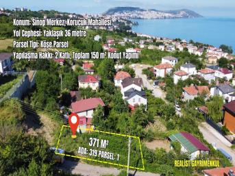 KORUCUK MAHALLESİNDE DENİZ VE DOĞA MANZARALI EŞSİZ 371 M² İMARLI SATILIK ARSA